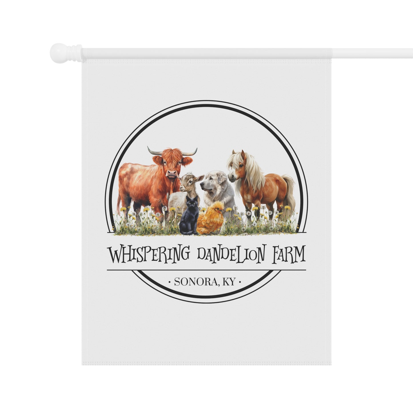 Whispering Dandelion Farm - Garden & House Banner