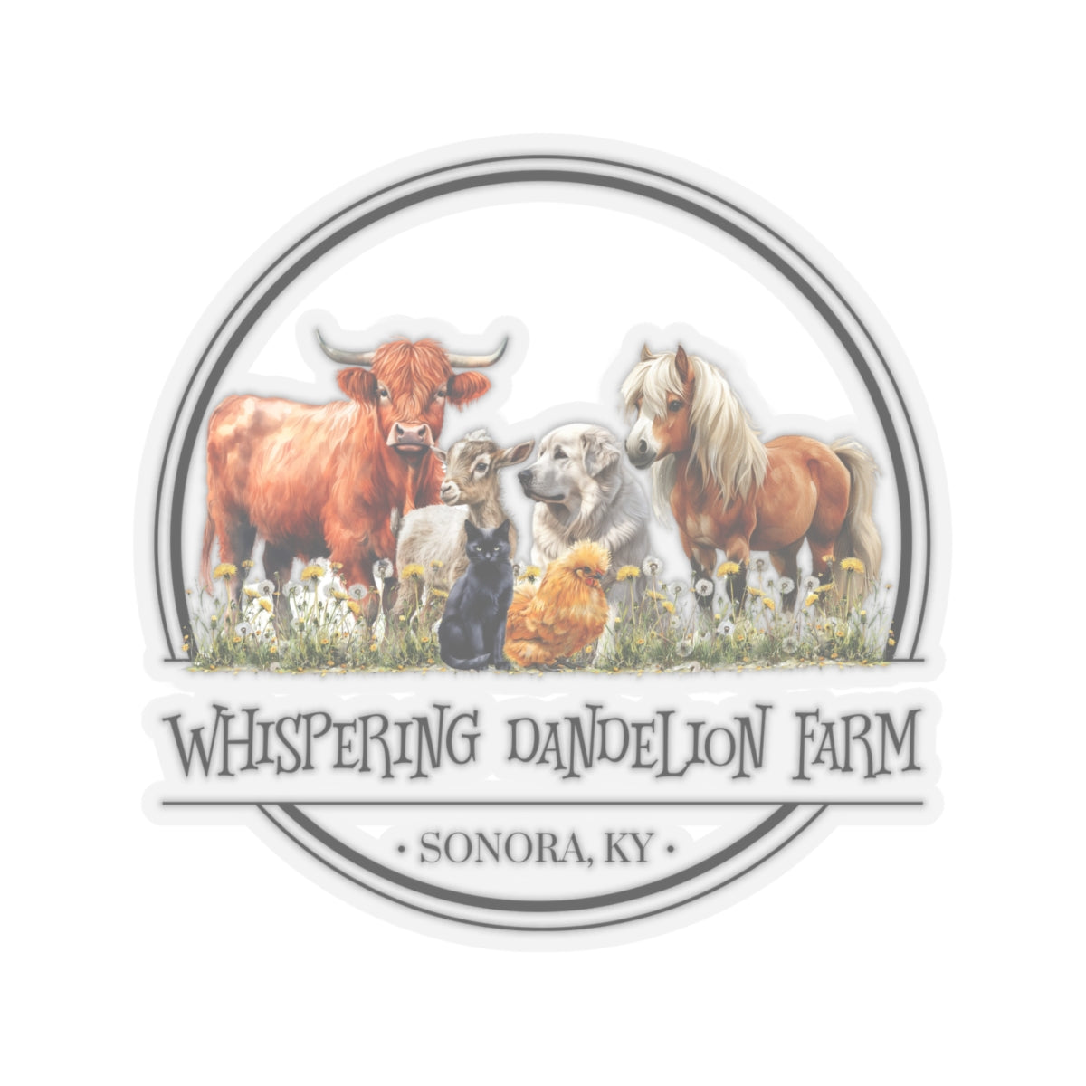 Whispering Dandelion Farm - Kiss-Cut Stickers