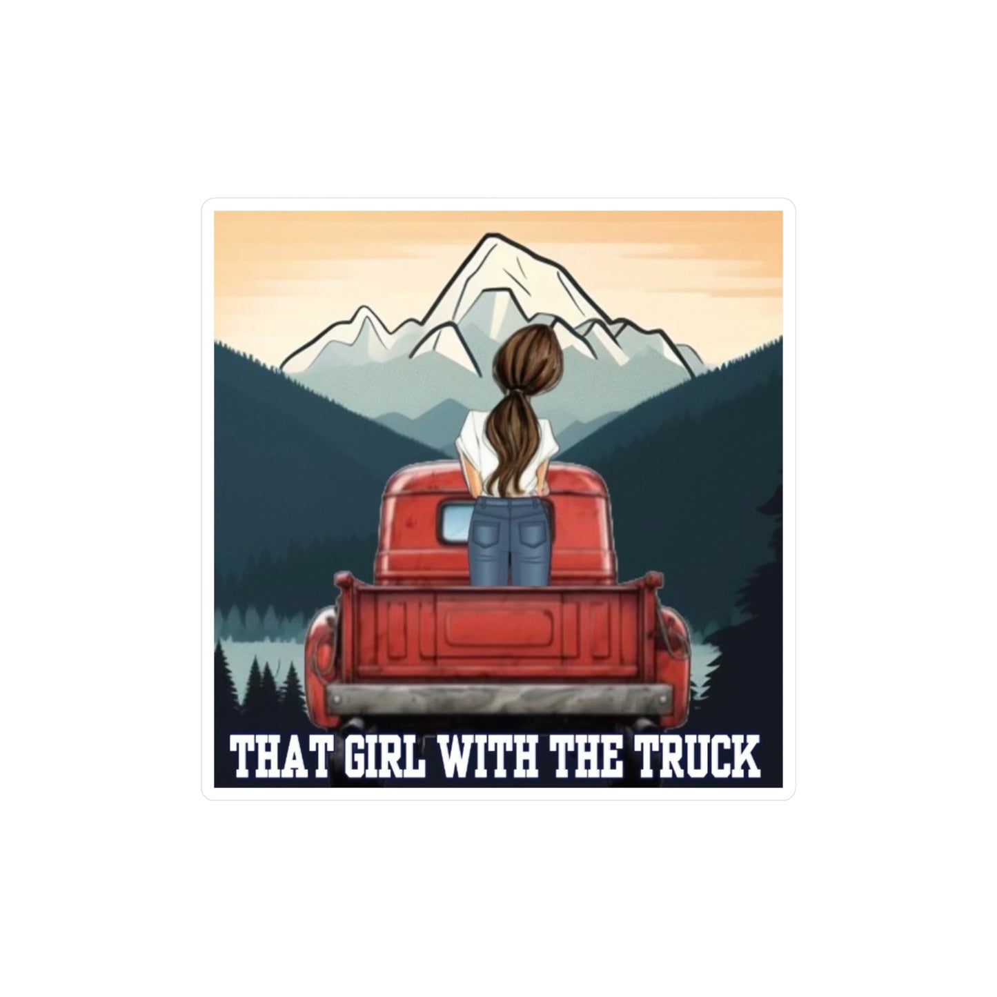 That Girl With The Truck - Kiss-Cut Vinyl Decals