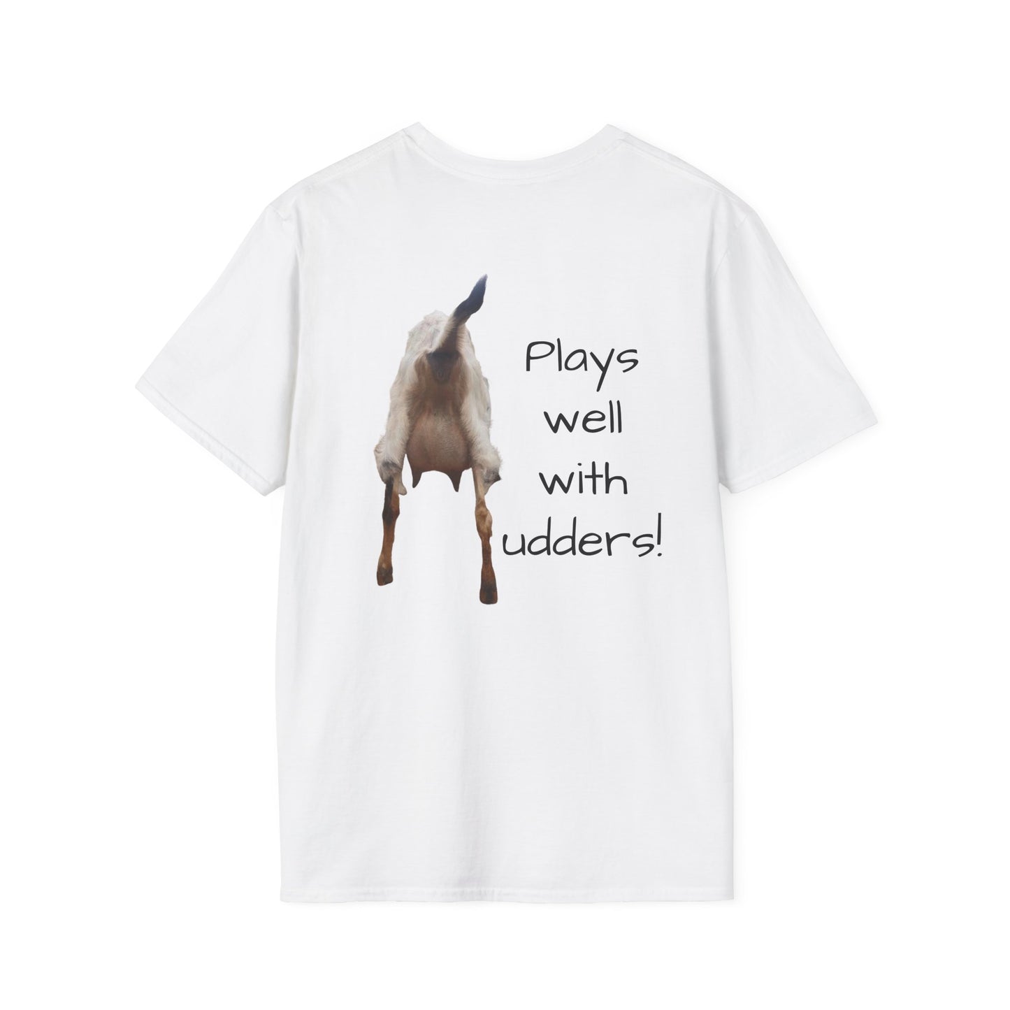 Plays Well With Udders - Unisex Softstyle T-Shirt