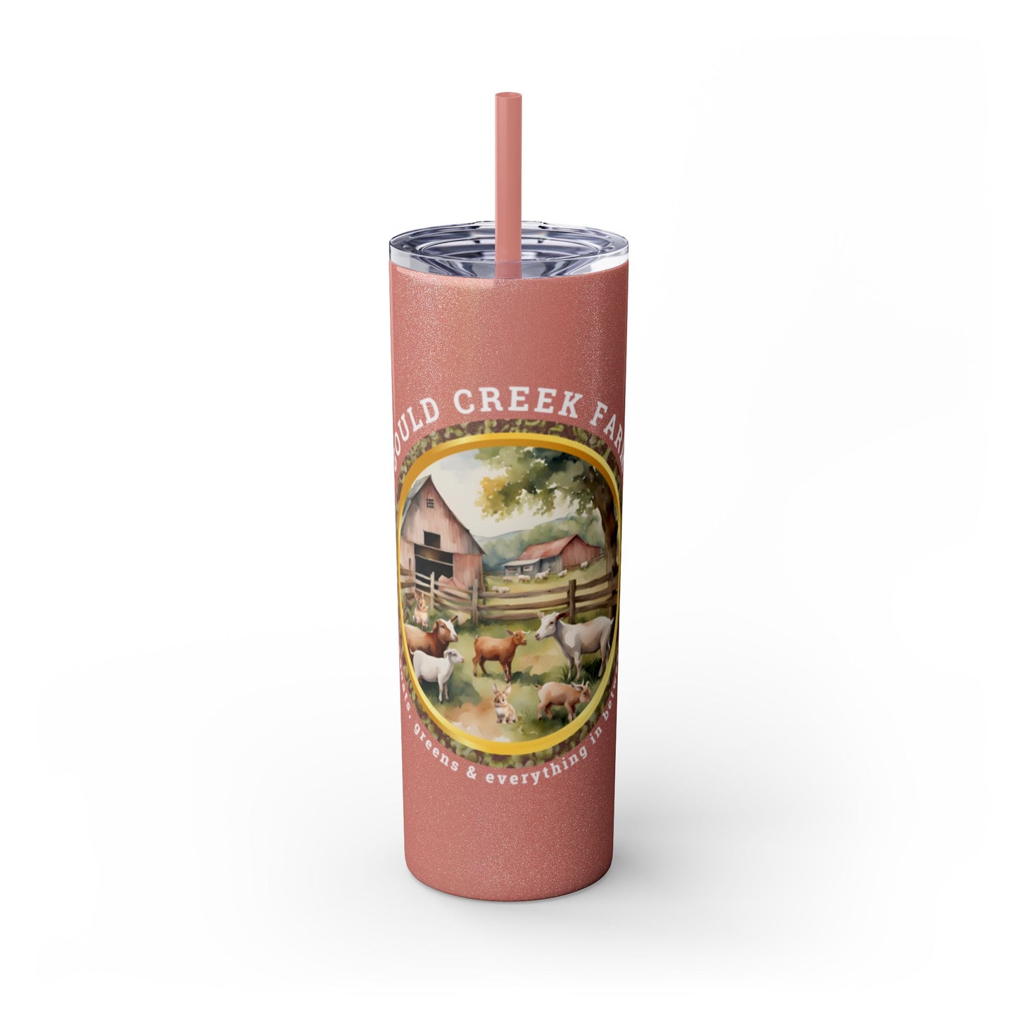 Gould Creek Farm - Skinny Tumbler with Straw, 20oz