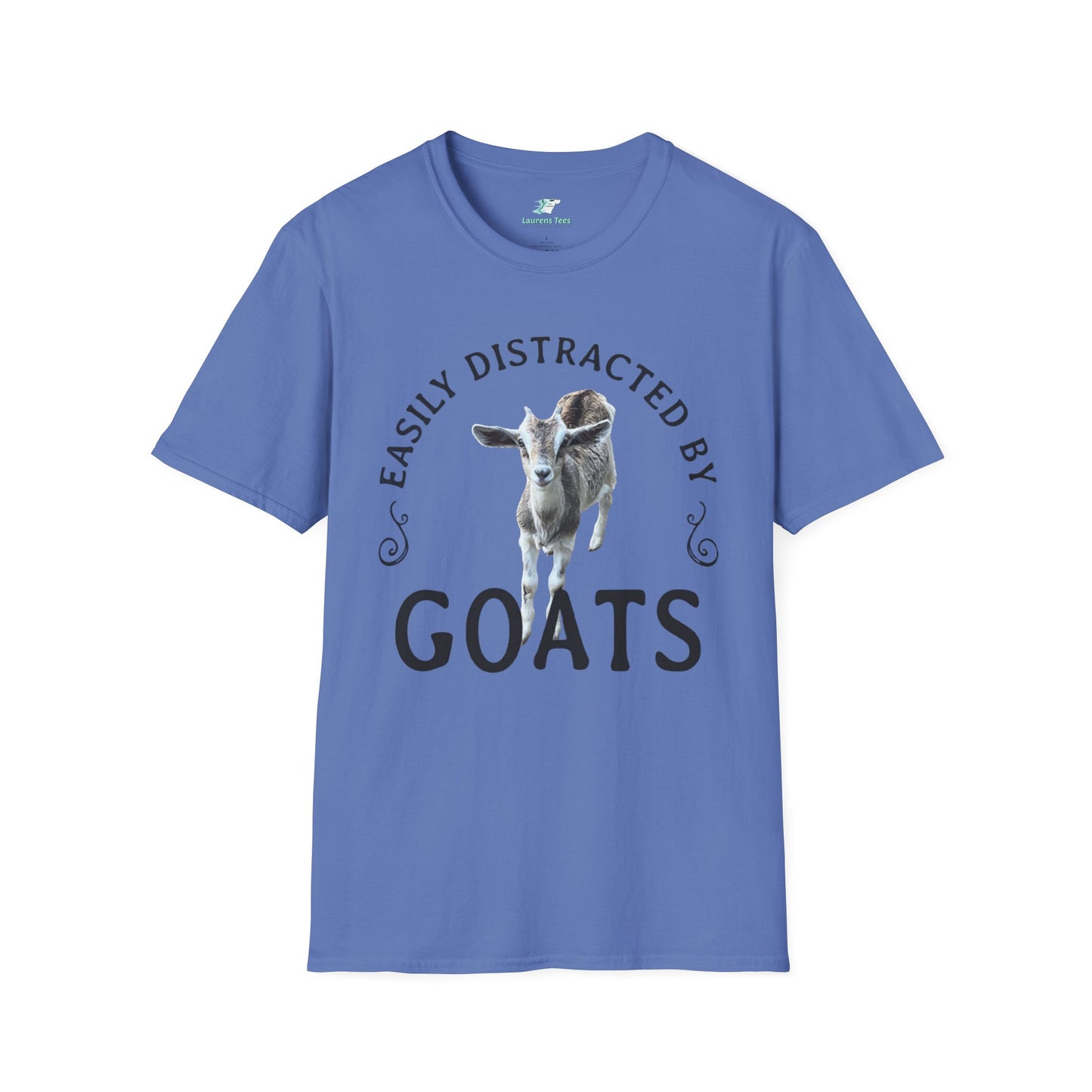 Easily Distracted by GOATS Front - Unisex Softstyle T-Shirt