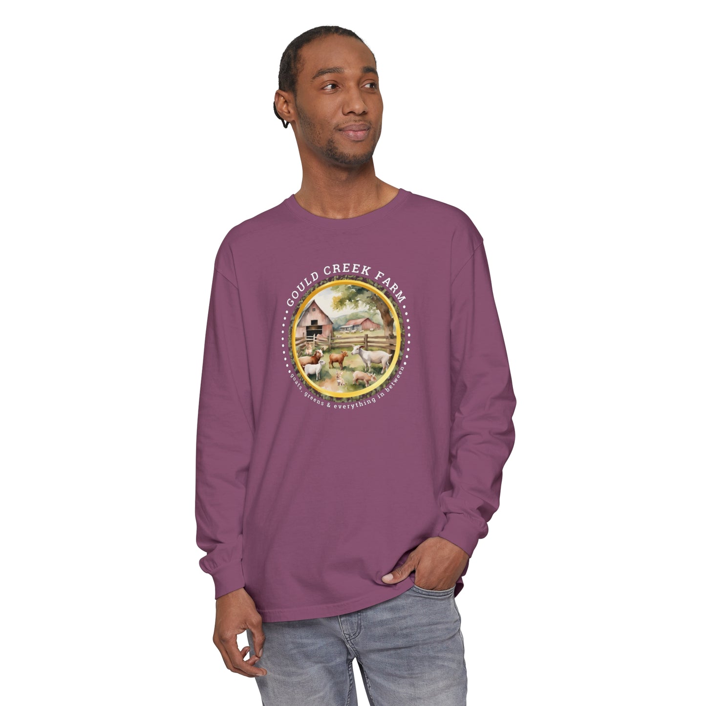 Gould Creek Farm - Unisex Garment-dyed Long Sleeve T-Shirt