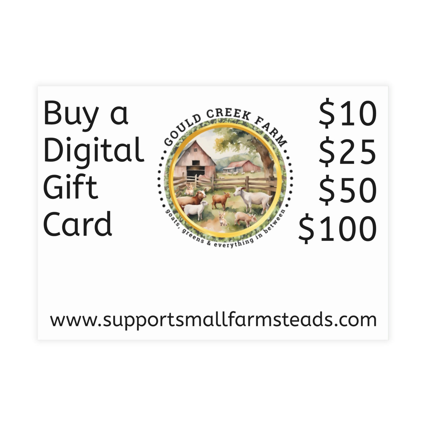 Gould Creek Farm - Digital Gift Card